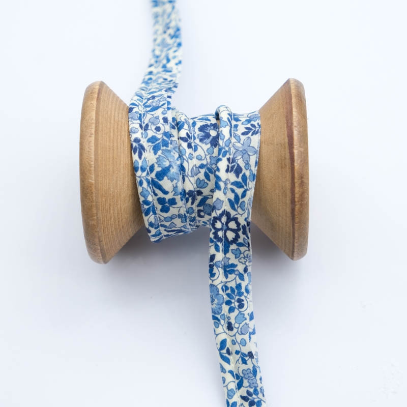 Liberty Fabrics Katie and Millie Blue Piping - Maison Klem